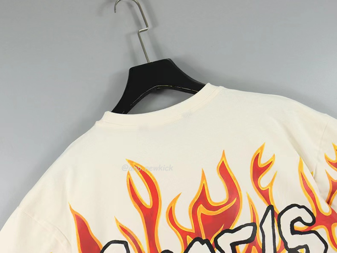 Palm Angels Graffiti Flame T Shirt Shorts Black White (22) - www.newkick.vip